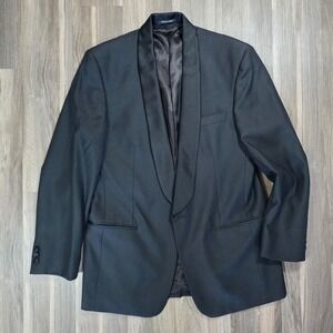 Vito Rufolo Mens Tuxedo Jacket Black Lanerossi Italian Fabric Shawl Lapel Blazer